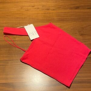 Pink Asymmetrical Tank Top